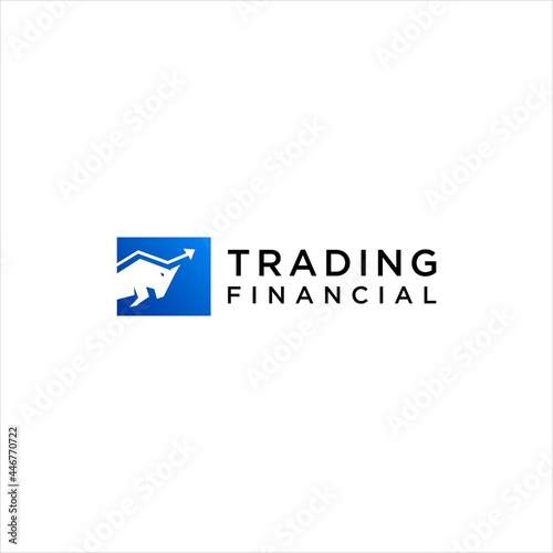 Free Download Increase Financial Growth Logo .Bull and Arrow Symbolizing Trading Success, Market Progress, and Economic Development. Geometric Design, Modern Business Concept, and Profit-driven Strategy. - GFXLoad