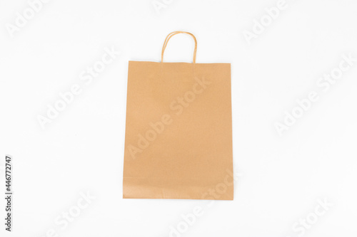 Craft bags on white background. Mock-up.