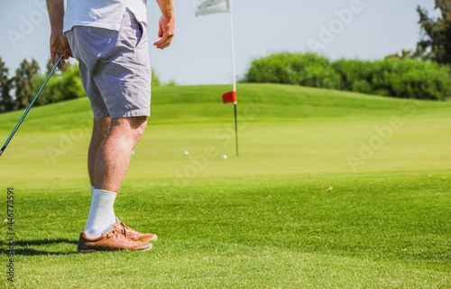 Golfer in Quinta do Lago Algarve. Portugal