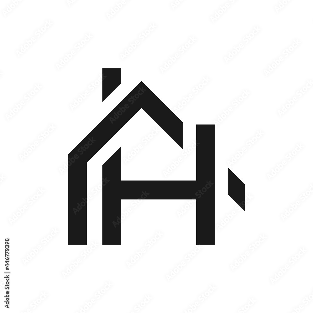 Letter H and House Logo Template for Real Estate Business Letter H and House Logo Template for Real Estate Business