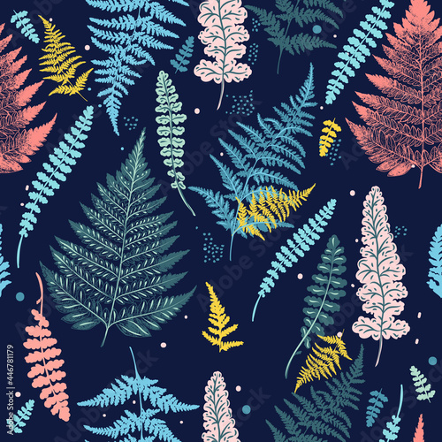 Fashion vector fern seamless pattern for textile design