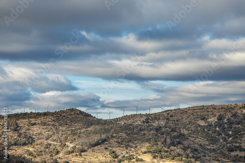 Wind turbines on the Montrella mountains