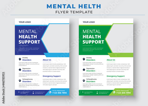 Mental Health Support Flyer Template, support group flyer and poster