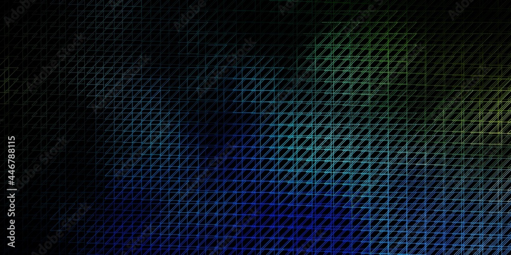 Dark Blue, Green vector backdrop with lines.