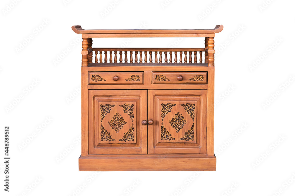 Wooden cabinet isolated. Wooden cabinet isolated.
