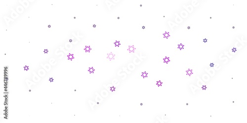 Light purple vector backdrop with virus symbols.