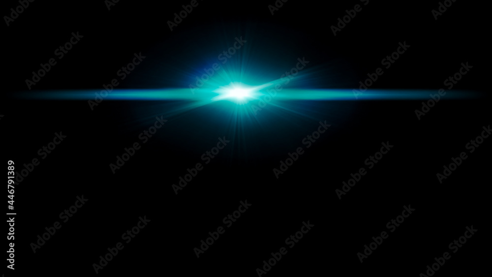 Optical Solar Light Lens Flare Effect Isolated On Black Background ...