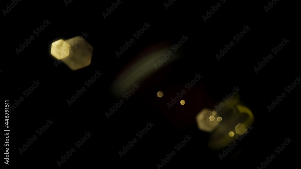 Optical Solar Light Lens Flare Effect Isolated On Black Background ...