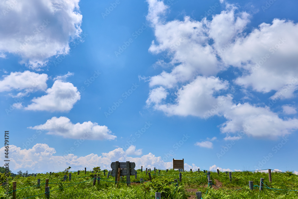 夏（7月）の高ボッチ高原 見晴しの丘からの風景