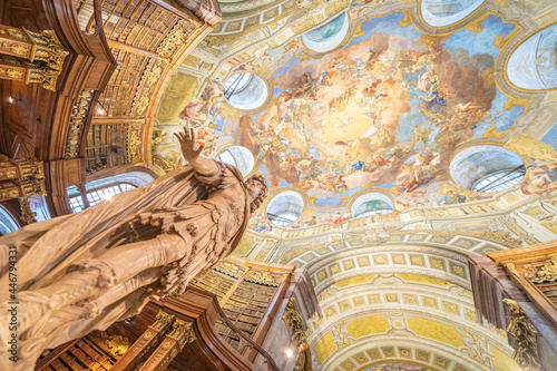 Photography Statue Of Emperor Charles VI In Hall Of Austrian National Library In Vienna, Aus