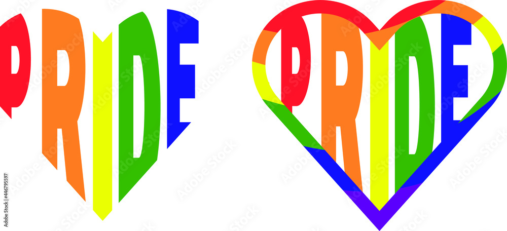 Vector of the Pride rainbow heart Vector of the Pride rainbow heart