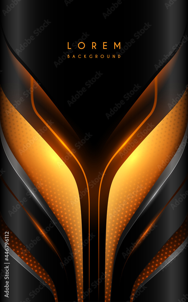 Abstract black and yellow elegant background Stock Vector | Adobe Stock