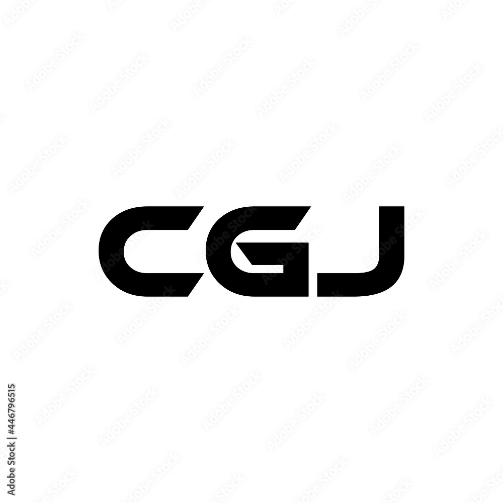 CGJ letter logo design with white background in illustrator, vector ...