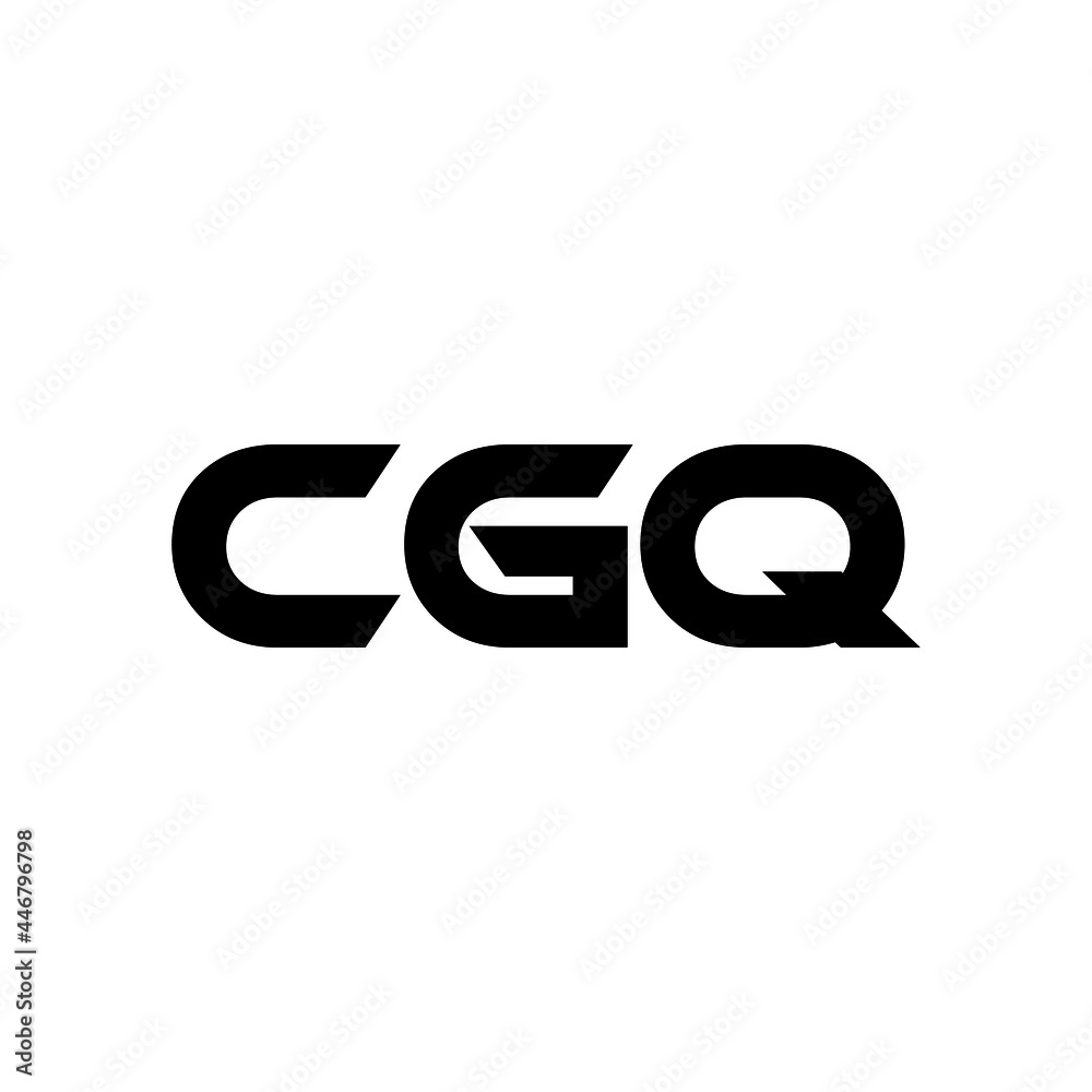 CGQ letter logo design with white background in illustrator, vector logo modern alphabet font overlap style. calligraphy designs for logo, Poster, Invitation, etc.