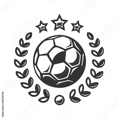 Emblem of a football ball. Football tournament vector logo