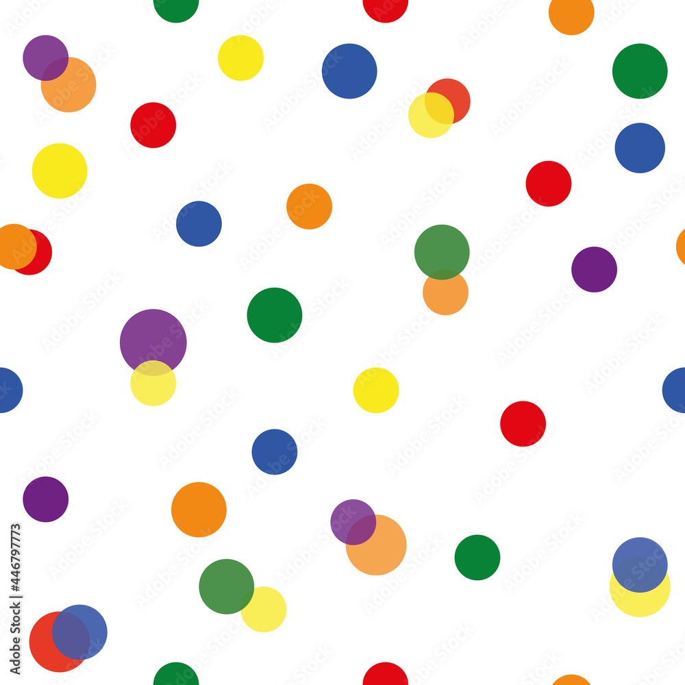 Different lgbtq polka dots vector seamless pattern 