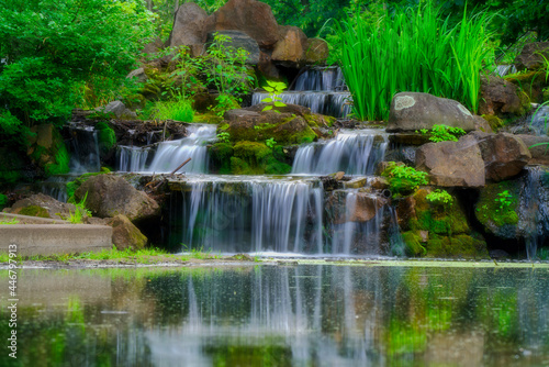 Peaceful waterfall landscape © mario beauregard