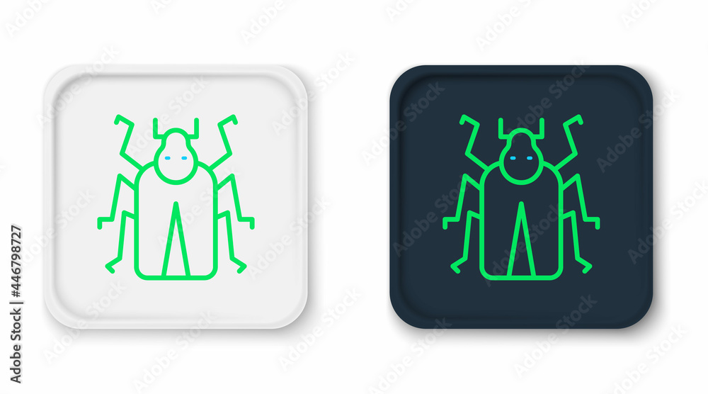 Line Beetle bug icon isolated on white background. Colorful outline concept. Vector Line Beetle bug icon isolated on white background. Colorful outline concept. Vector
