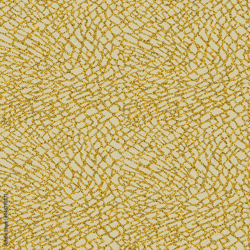 Seamless pattern in gold animal print