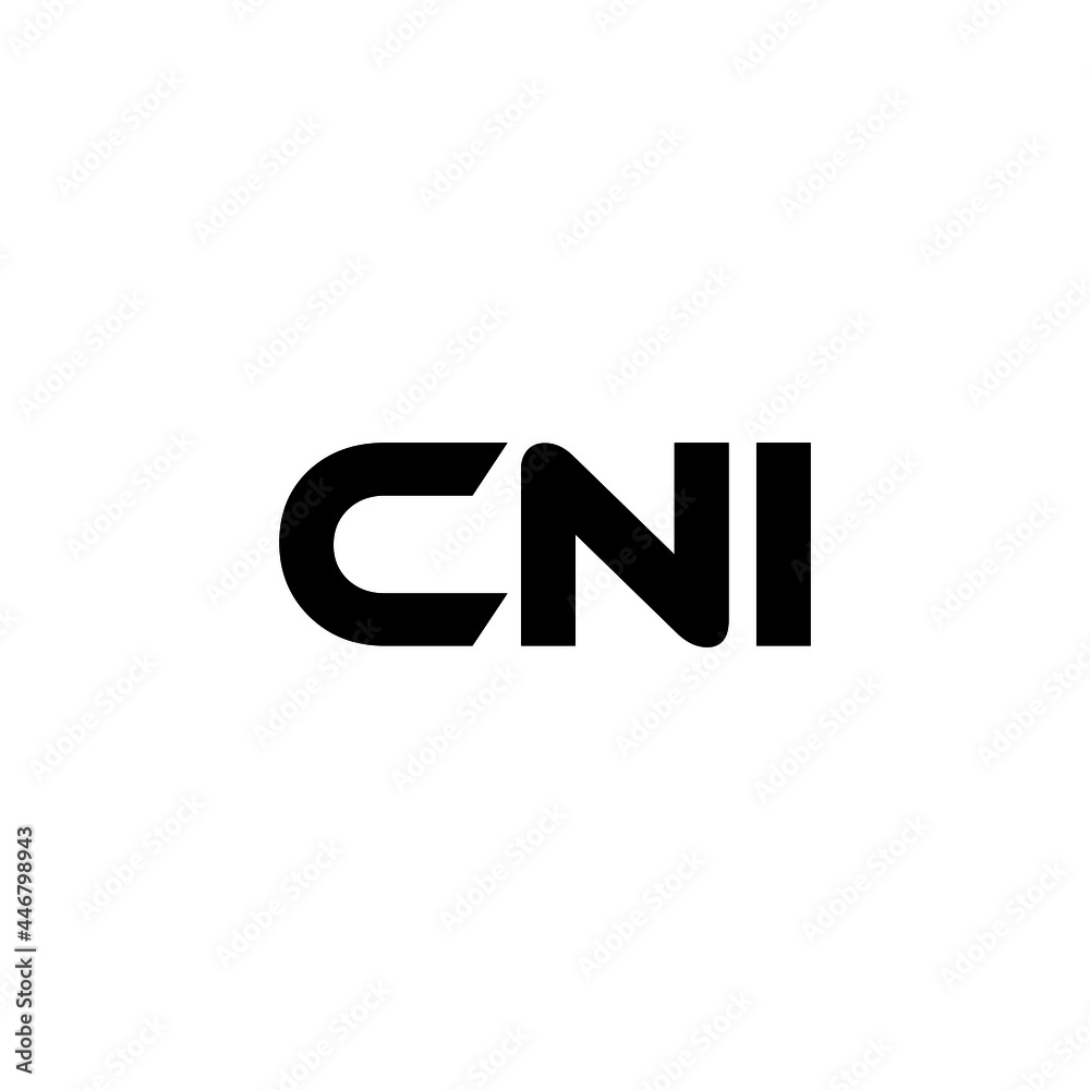 CNI letter logo design with white background in illustrator, vector ...