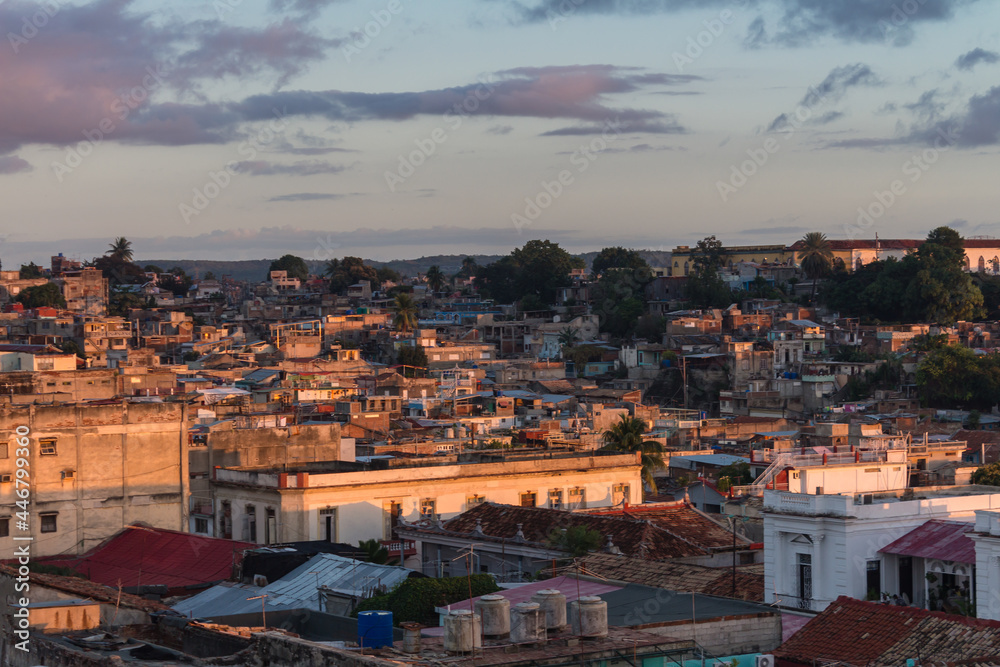 View of the rooftops of Santiago de Cuba