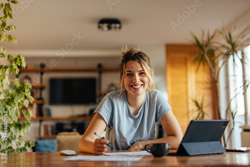 Фотография Adult woman, making sure her company is having no problems.