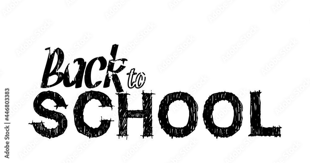 Animation of back to school text on white background Animation of back to school text on white background