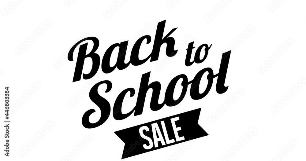 Animation of back to school text on white background Animation of back to school text on white background