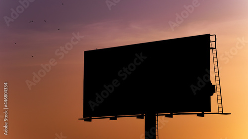 billboard at sunset