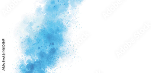 Blue watercolor on white background vector illustration