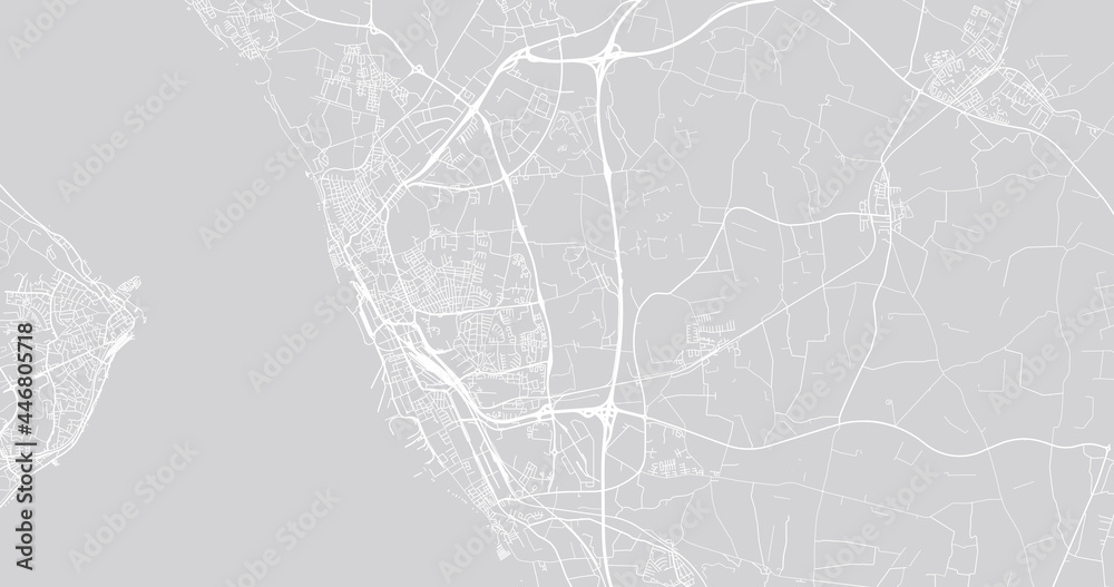 Urban vector city map of Helsinborg, Sweden, Europe