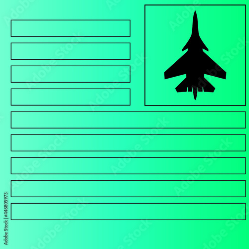 Aircraft specification or familiarization chart blank copy.