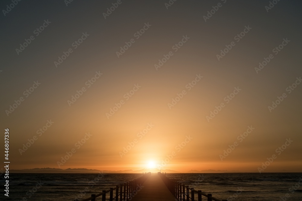 Beautiful sunrise over the sea 