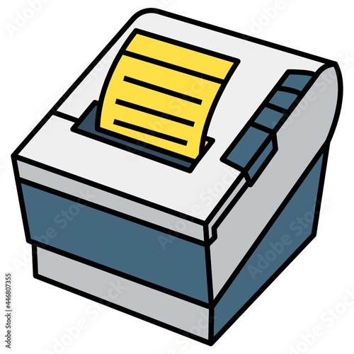 wireless pos thermal printer Concept Vector Icon Design, Retail Shop Equipment Symbol, Supermarket fixtures Sign, Grocery Store Supplies Stock illustration