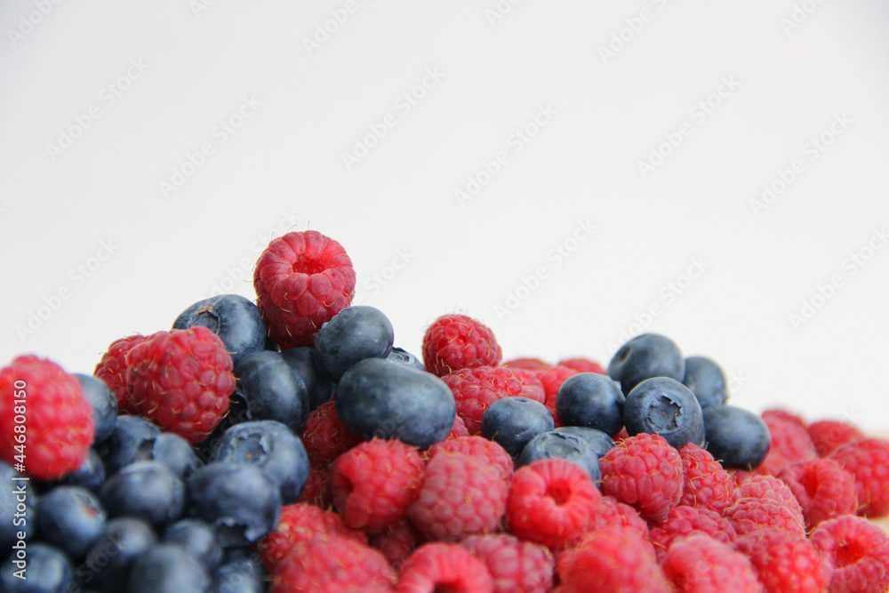 raspberries and blueberries raspberries and blueberries