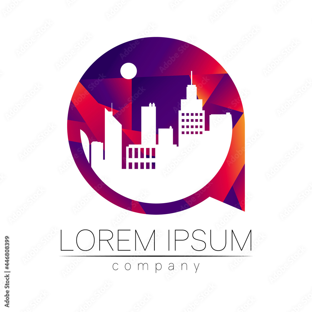 Real Estate Vector Logo with City and Skyline icons. Illustration for Brand Company Identity Concept Design Symbol Real Estate Vector Logo with City and Skyline icons. Illustration for Brand Company Identity Concept Design Symbol