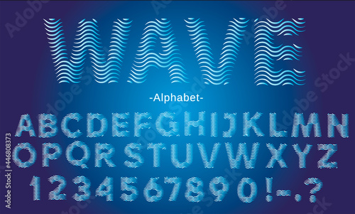 ocean wave blue font design vector editable