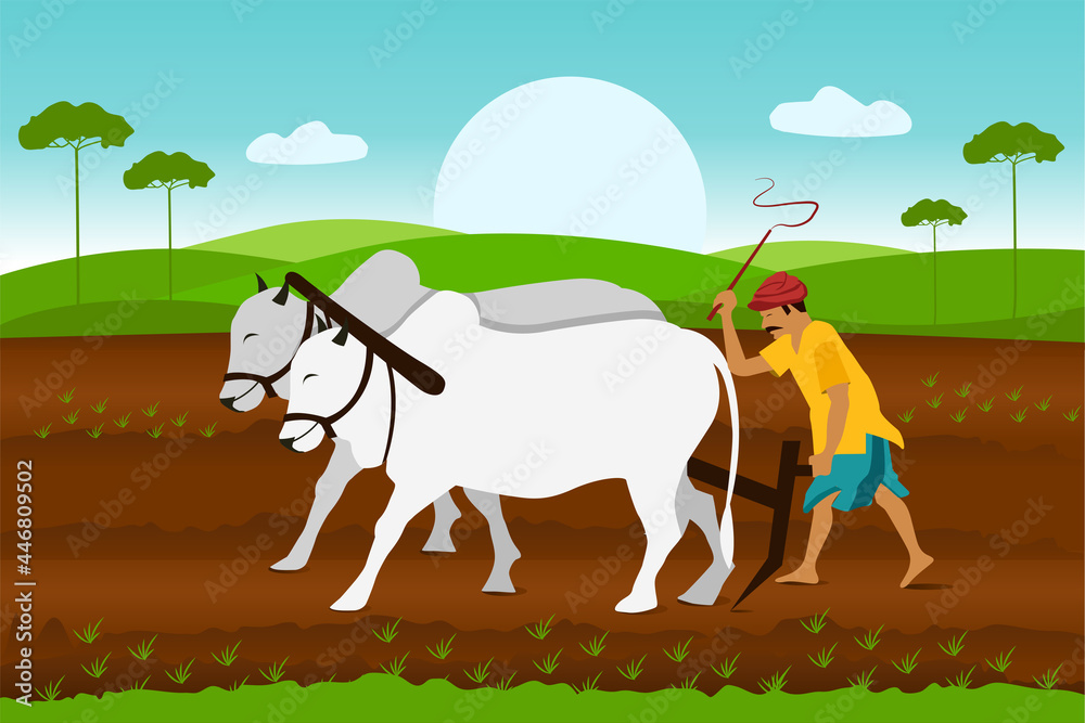 indian farmers cartoon