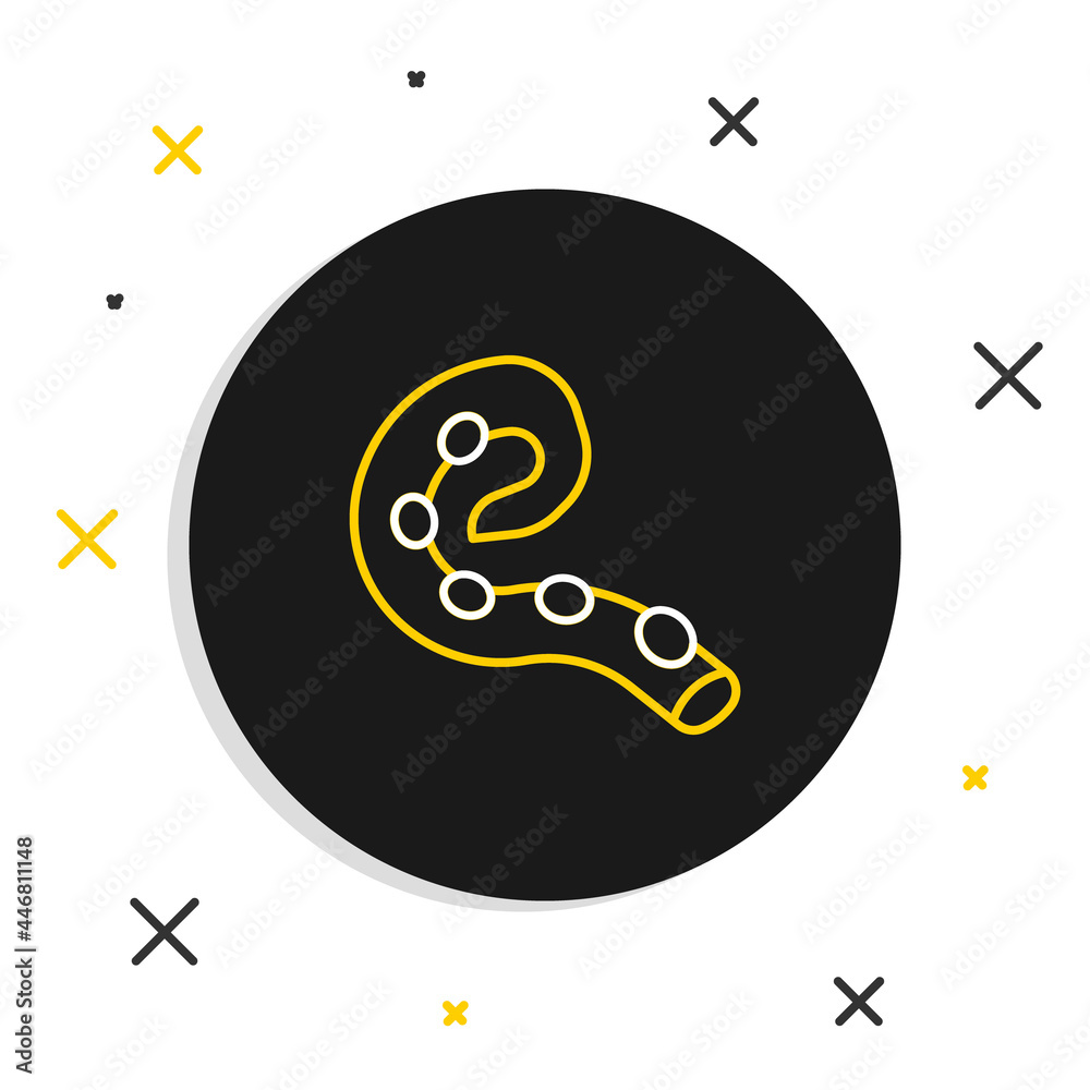 Line Octopus of tentacle icon isolated on white background. Colorful outline concept. Vector Line Octopus of tentacle icon isolated on white background. Colorful outline concept. Vector