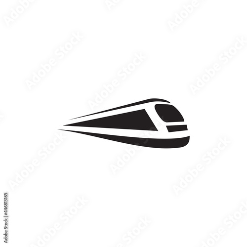 Railway train logo design template