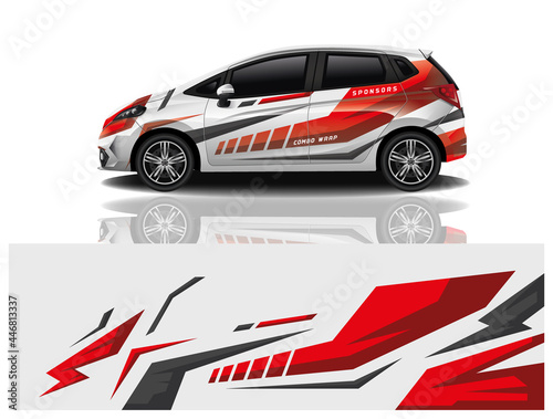 Car decal wrap design vector