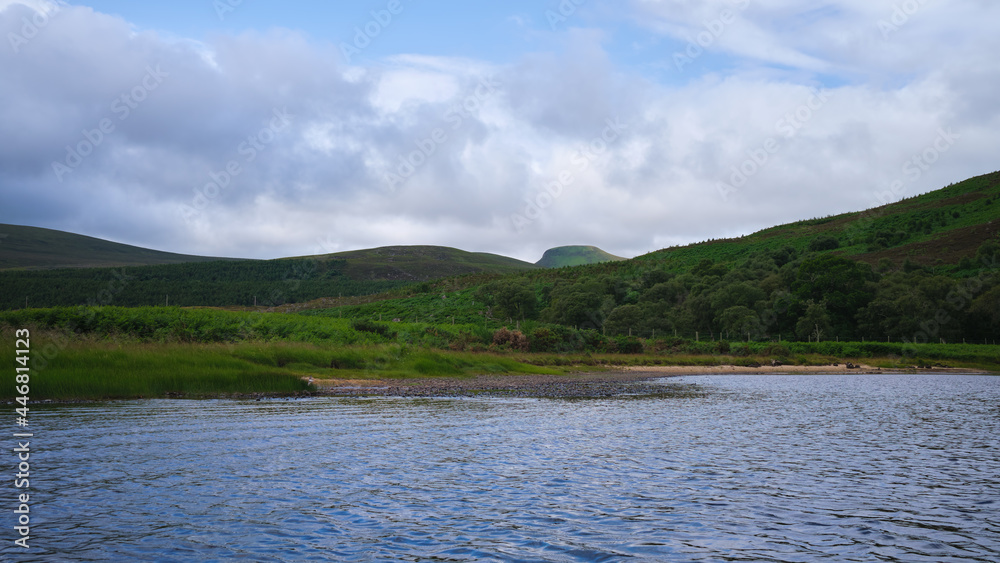 Ben Horn and Loch Brora in Sutherland in the Highlands