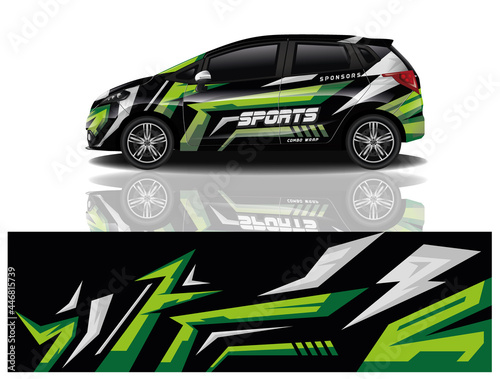 Car decal wrap design vector