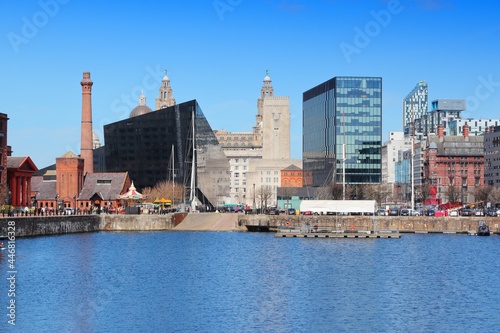 Liverpool city skyline UK