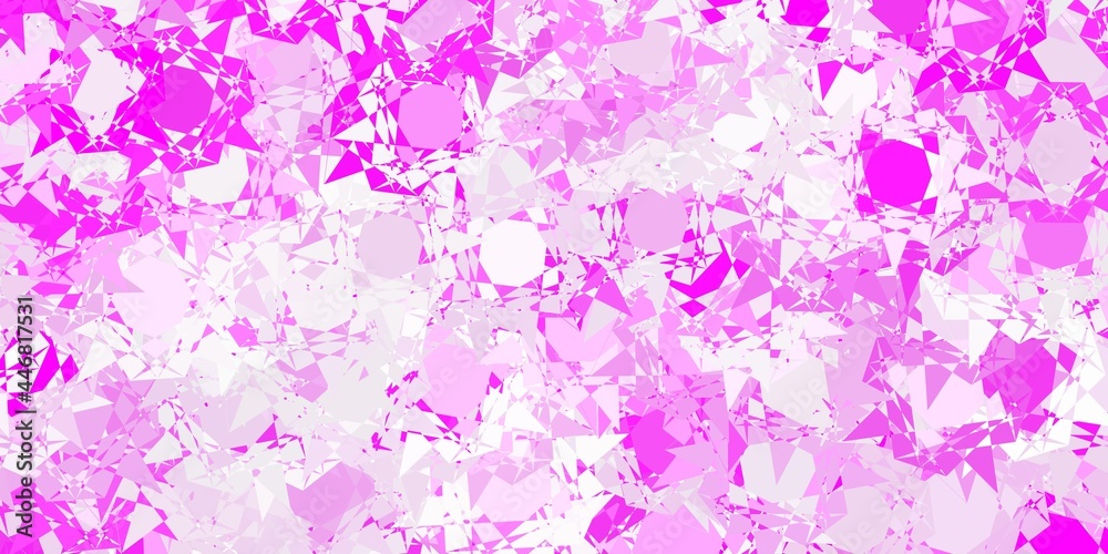 Light Pink vector layout with triangle forms. Light Pink vector layout with triangle forms.