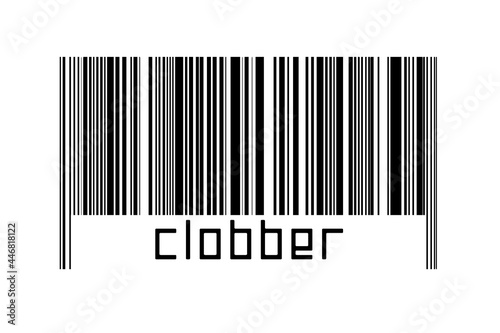 Barcode on white background with inscription clobber below