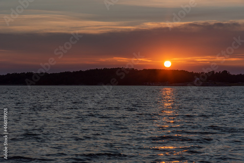 Sunset at Tanum in Sweden