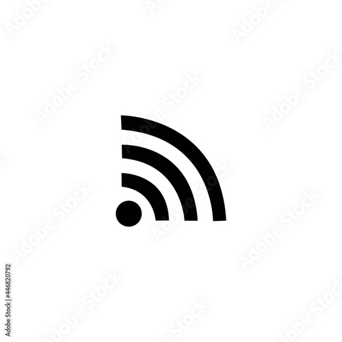 Wifi wireless internet signal or isp hotspot connection flat icon