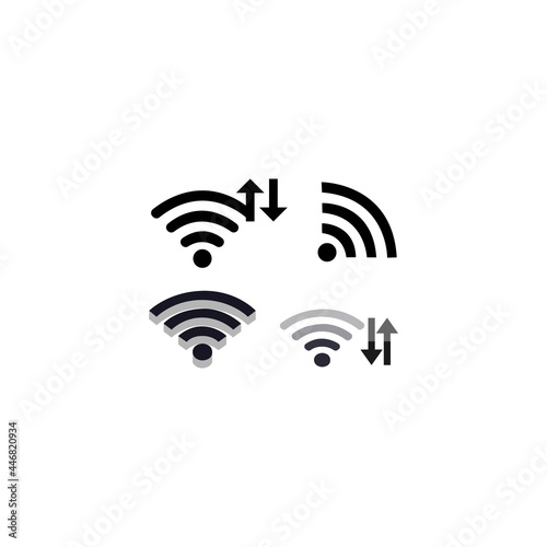 Wifi wireless internet signal or isp hotspot connection flat icon