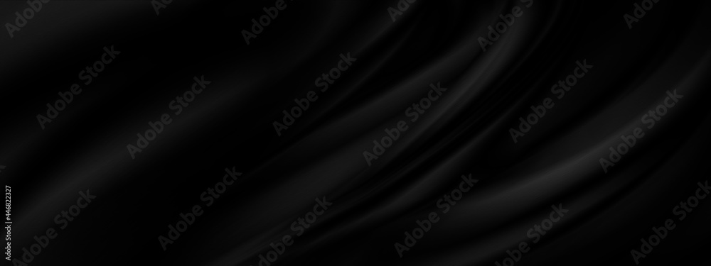 Black fabric background with copy space illustration
